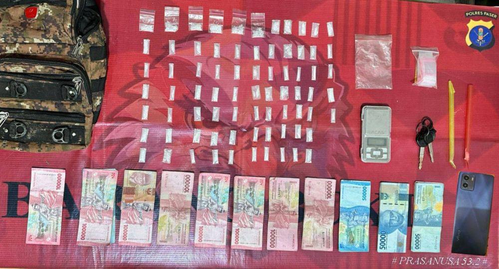 Polres Paser Bongkar Sarang Pengedar Sabu di Muara Samu