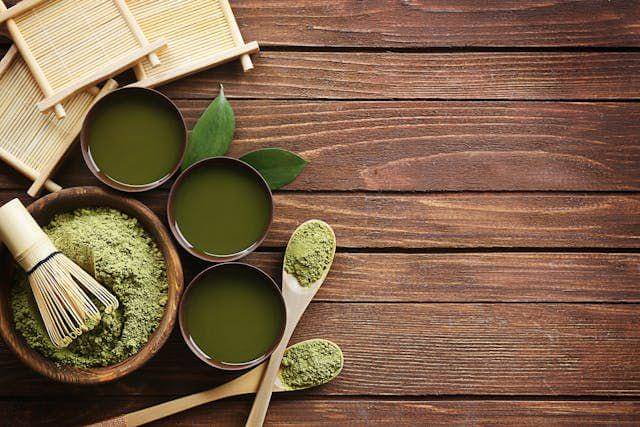 ilustrasi minuman matcha