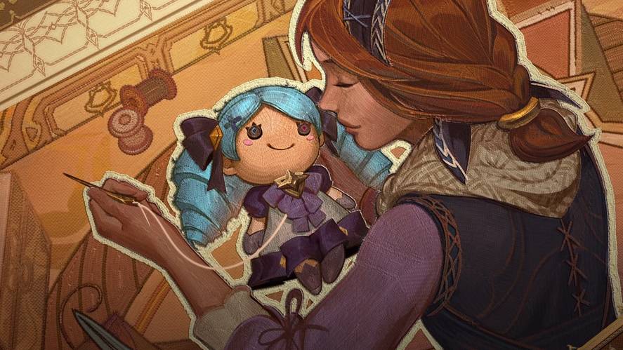 Isolde menjahit Gwen. (dok. Riot Games/League of Legends)