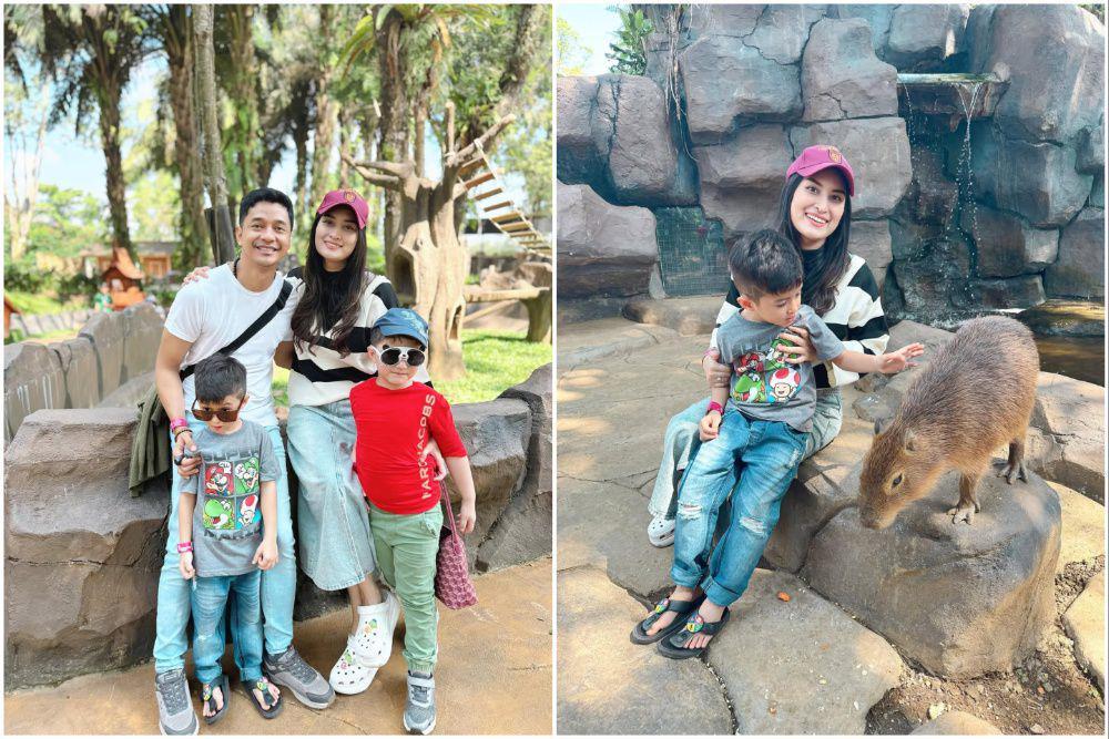 10 Potret Keluarga Adly Fairuz ke Enchanting Valley Taman Safari Bogor
