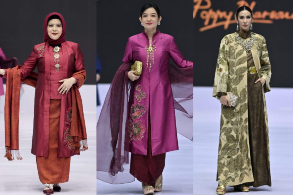 9 Koleksi Glamor ala Ibu Pejabat di Indonesia Fashion Week 2025