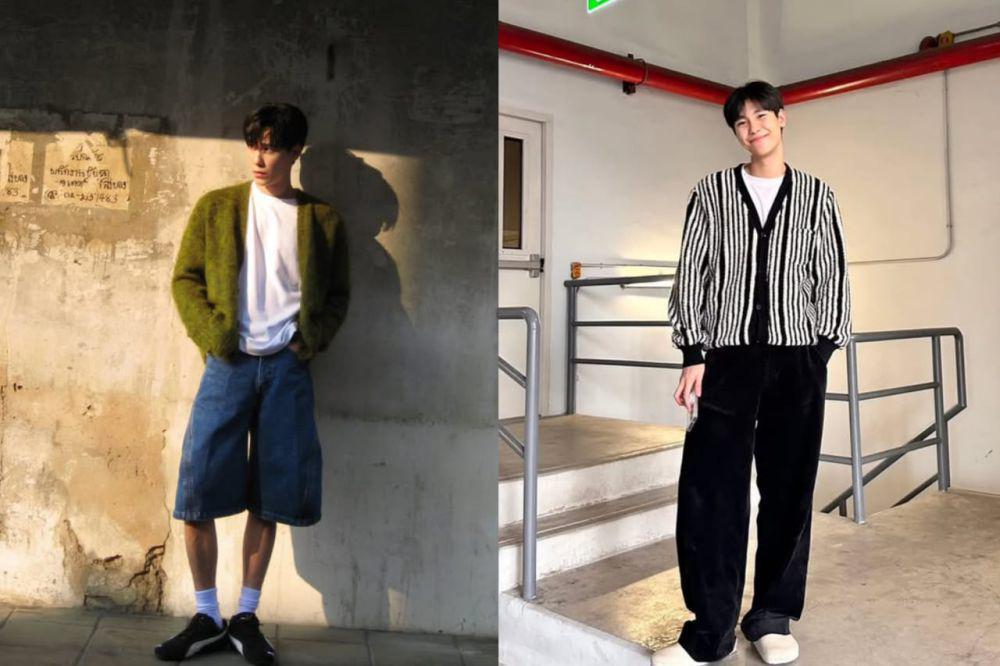 7 Ide OOTD Pakai Cardigan ala Aktor Junior Panachai, Warm Aesthetic!