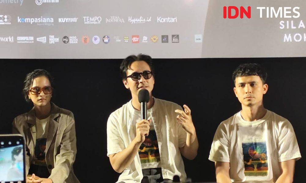 Jerome Kurnia di konferensi pers film "Sampai Jumpa, Selamat Tinggal," Senin (2/6/2025) (dok. IDN Times/Shandy Pradana)