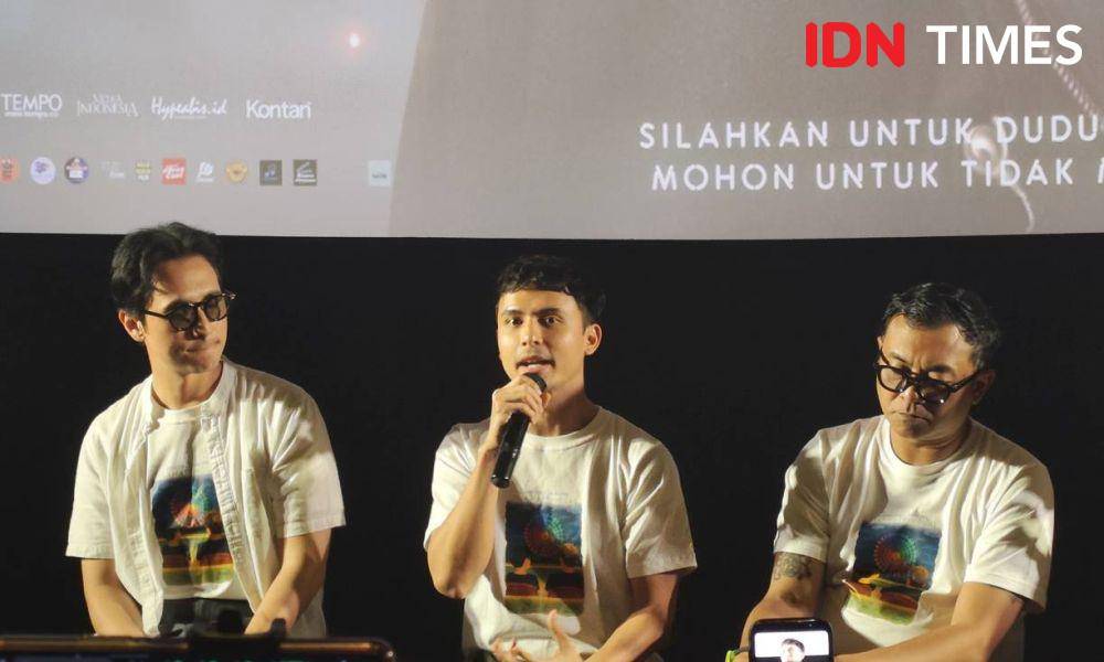 Jourdy Pranata di konferensi pers film "Sampai Jumpa, Selamat Tinggal," Senin (2/6/2025) (dok. IDN Times/Shandy Pradana)