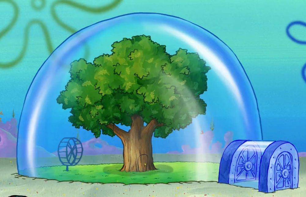 treedome rumah milik karakter Sandy di kartun SpongeBob SquarePants (dok. Nickelodeon/SpongeBob SquarePants)