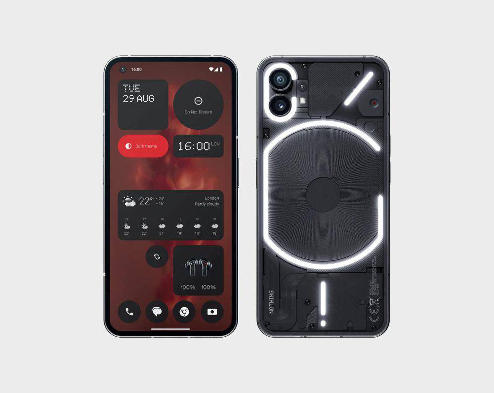 Glyph Interface pertama kali muncul di Nothing Phone (1) (id.nothing.tech)
