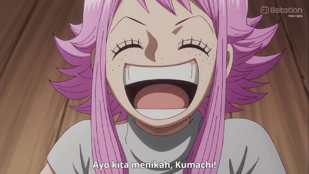 Ginny mengajak Kuma menikah. (dok. Toei Animation/One Piece)