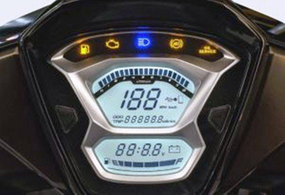 Ilustrasi dashboard LCDr Motor Kymco Tersely S125 (kymcojp.com)