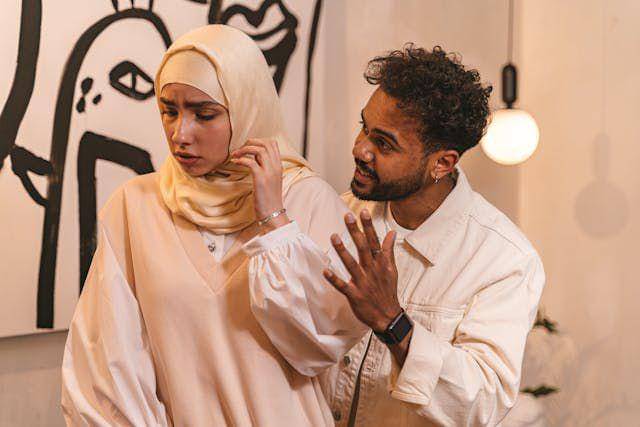 Ilustrasi pasangan bertengkar