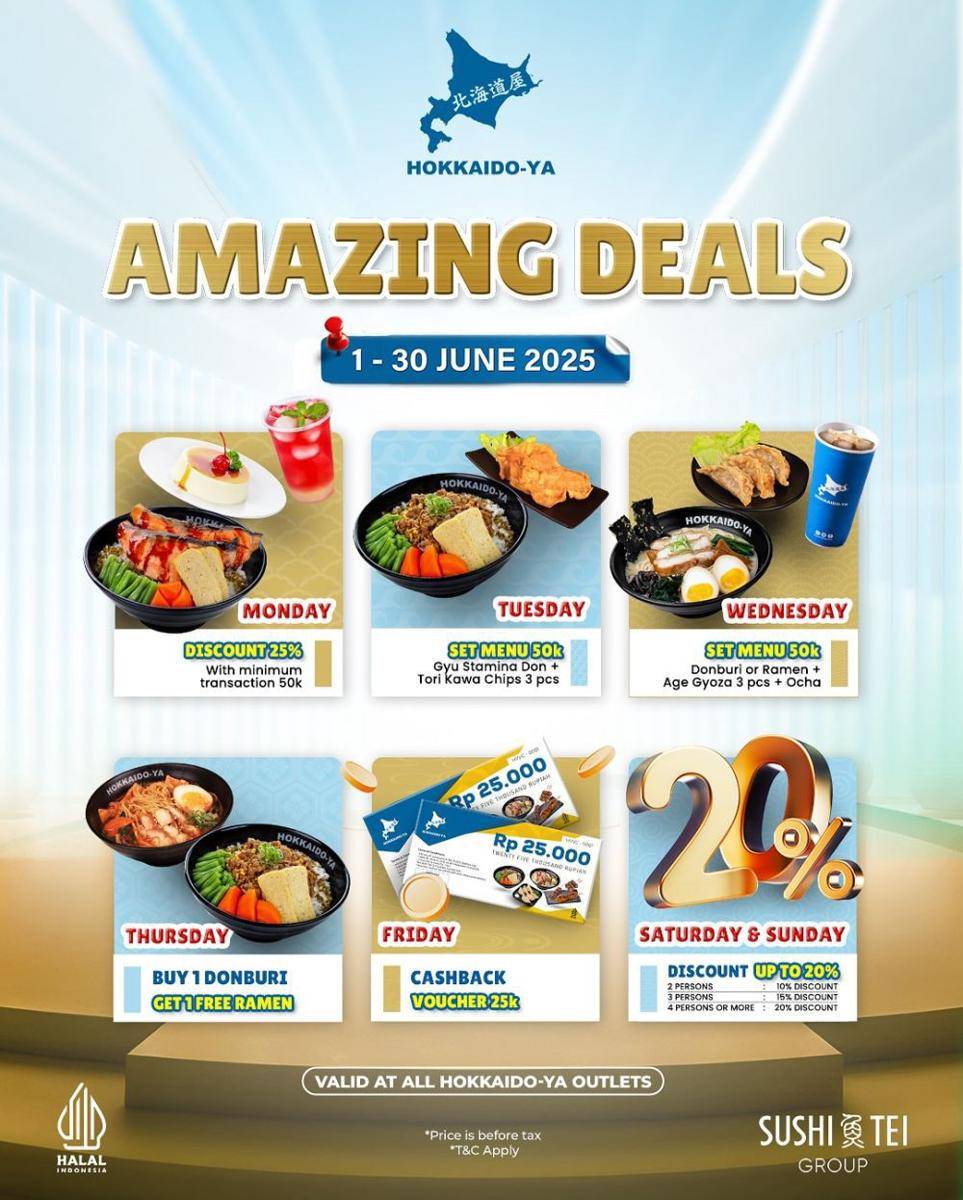 Promo Hokkaido-Ya Juni 2025 (instagram.com/sushiteigroup.id)