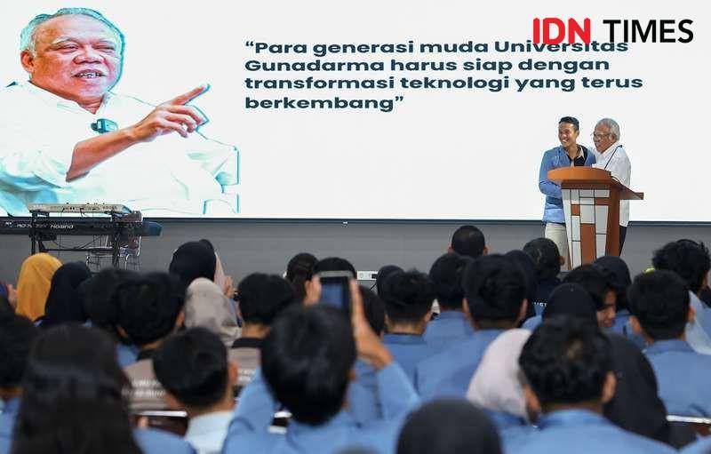Kepala OIKN Basuki Hadimuljono saat mengisi kuliah umum untuk para mahasiswa UGD.Foto Humas OIKN (IDN Times/Ervan)