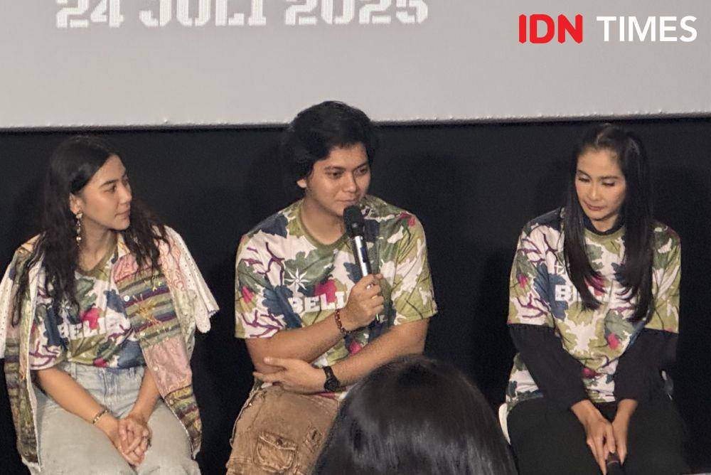 Ajil Ditto dalam konferensi pers film Believe - Takdir, Mimpi, Keberanian pada Selasa (3/6/2025) (IDN Times/Elizabeth Chiquita)