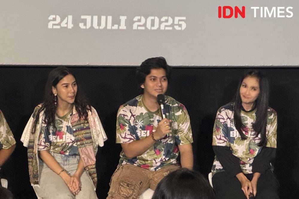 Ajil Ditto dalam konferensi pers film Believe - Takdir, Mimpi, Keberanian pada Selasa (3/6/2025) (IDN Times/Elizabeth Chiquita)