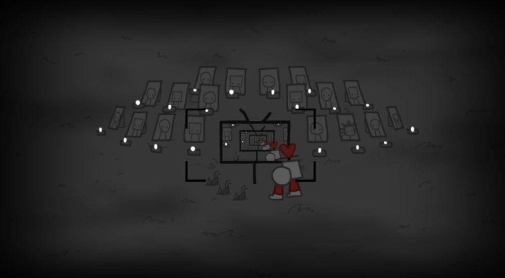 cuplikan permainan We Become What We Behold (crazygames.com)