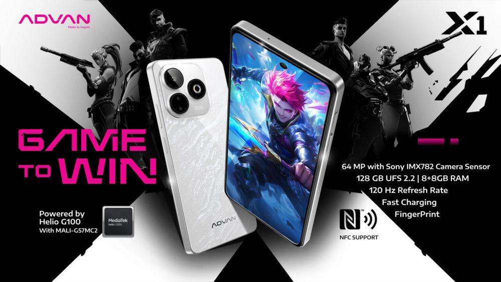 Smartphone Advan X1 Resmi Meluncur, Pakai Chipset Helio G100!