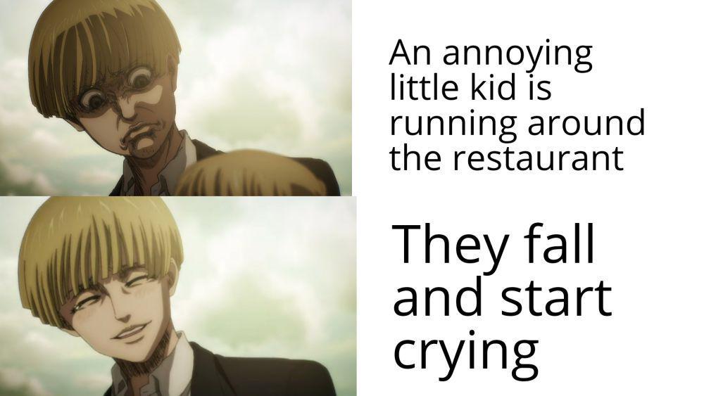 8 Meme Kocak Yelena Attack on Titan, Ekspresi Galaknya Terlalu Ikonik
