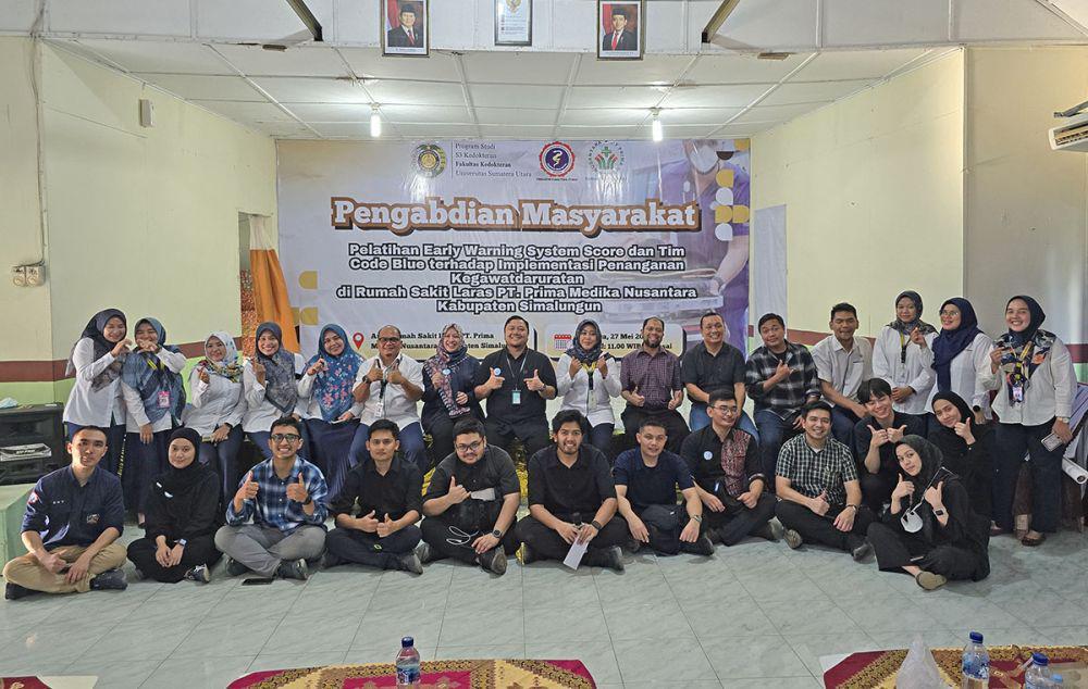 Mahasiswa S3 FK USU Gelar Pelatihan Kegawatdaruratan di RS Laras