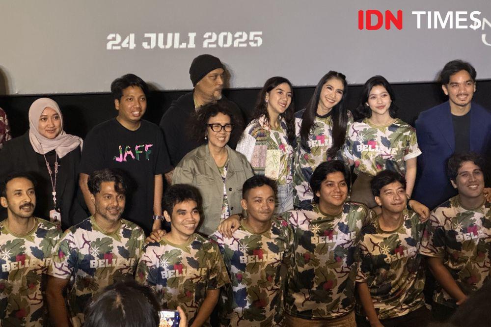 tim produksi film Believe - Takdir, Mimipi, Keberanian pada Selasa (3/6/2025) (IDN Times/Elizabeth Chiquita)