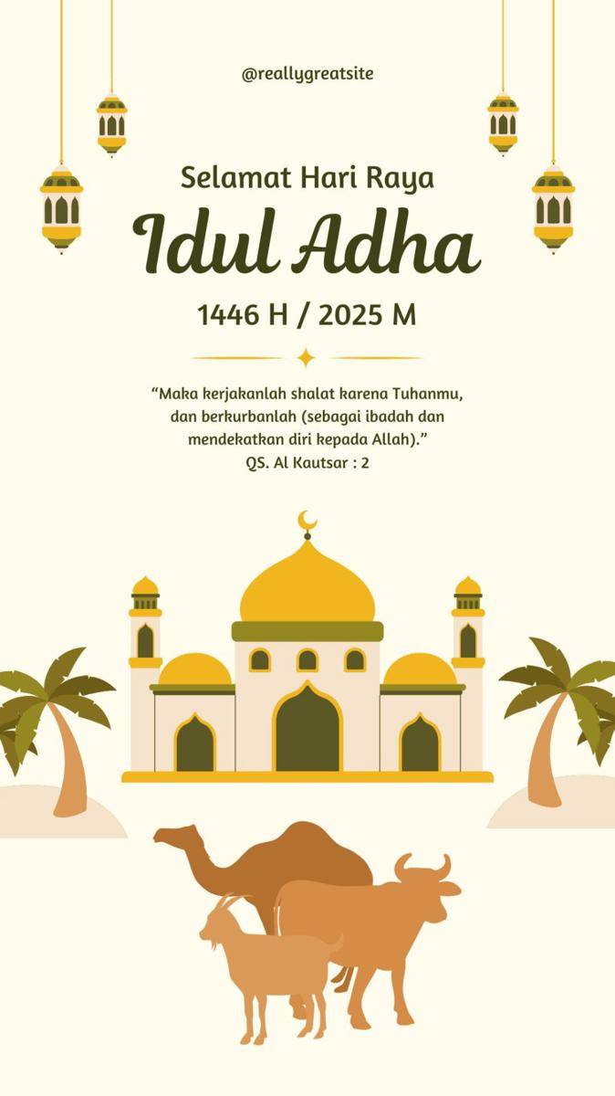 poster Idul Adha 2025 (canva.com/Syammasfitria Studio)