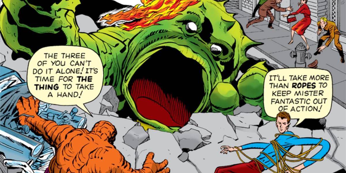 Fantastic Four vs Mole Man (Dok. Marvel Comics)