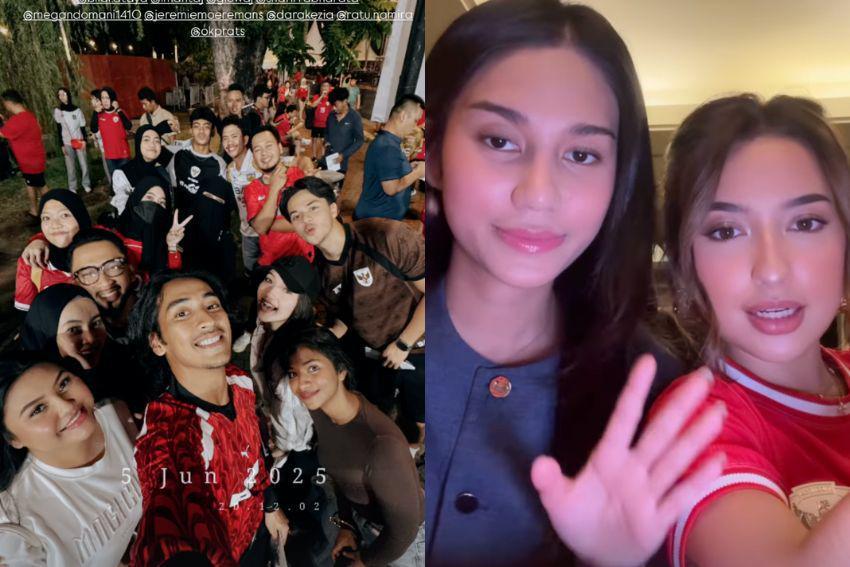 7 Potret WAGs Dukung Timnas Indonesia Lawan China, Ada yang Nonton Langsung di Stadion!