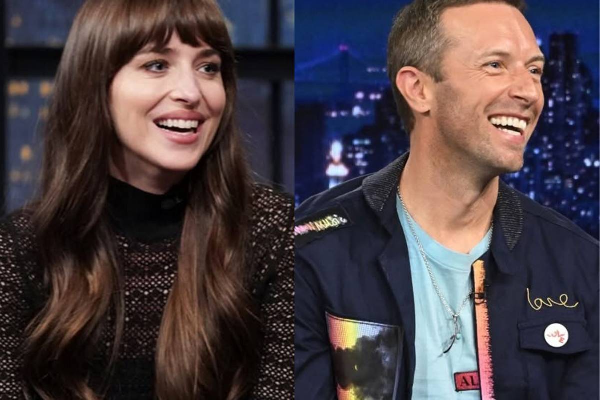 Dakota Johnson dan Chris Martin (instagram.com/fallontonight)