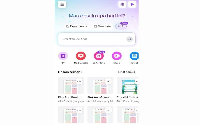 fitur Canva untuk membuat RPP (canva.com)