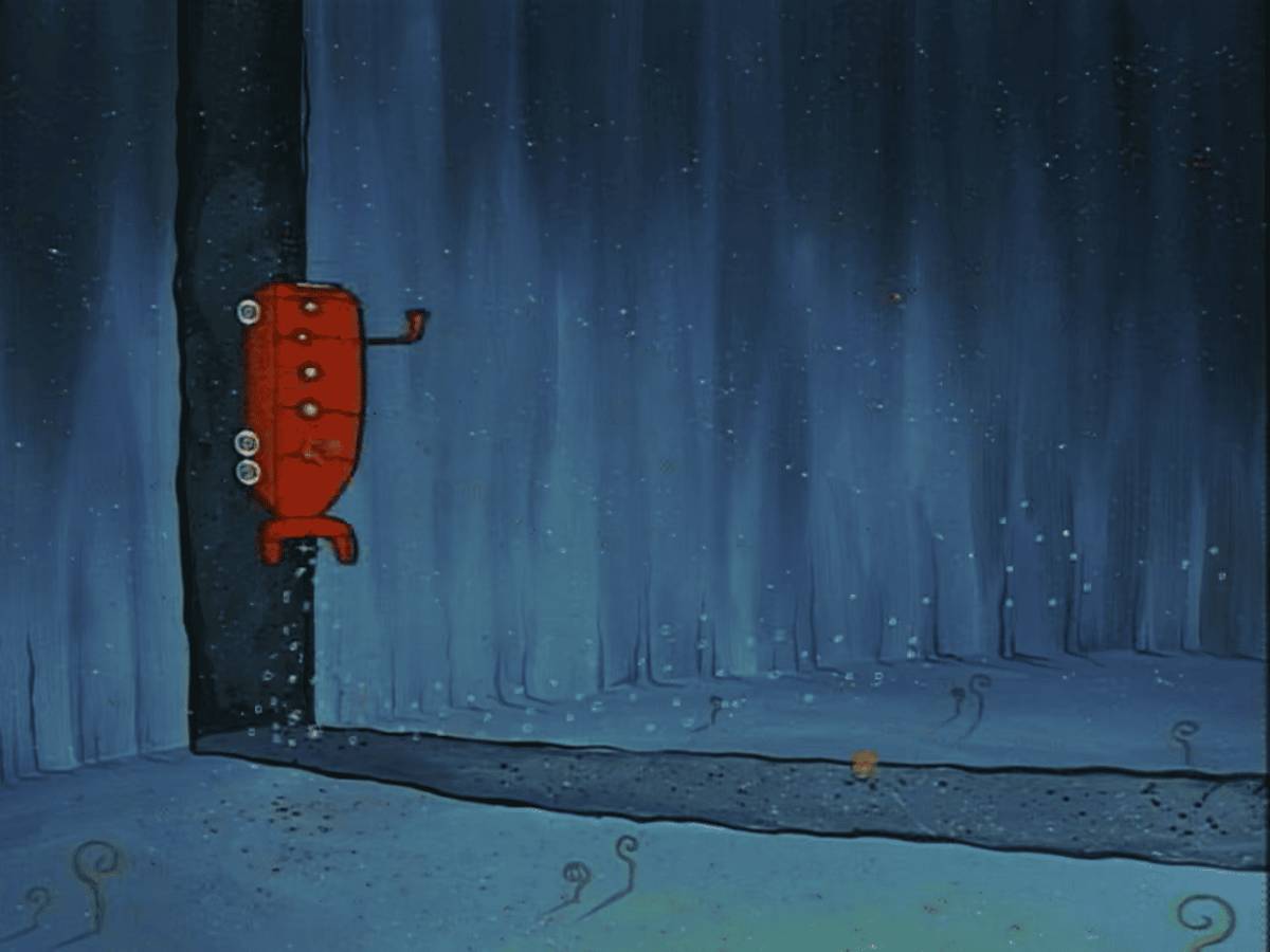 SpongeBob gagal menghentikan bus pulang (dok. Nickelodeon/SpongeBob SquarePants)