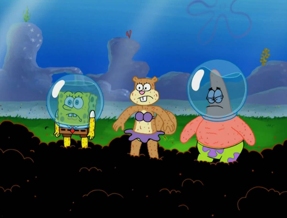 SpongeBob, Sandy, dan Patrick diserang sekawanan kutu (dok. Nickelodeon/SpongeBob SquarePants)