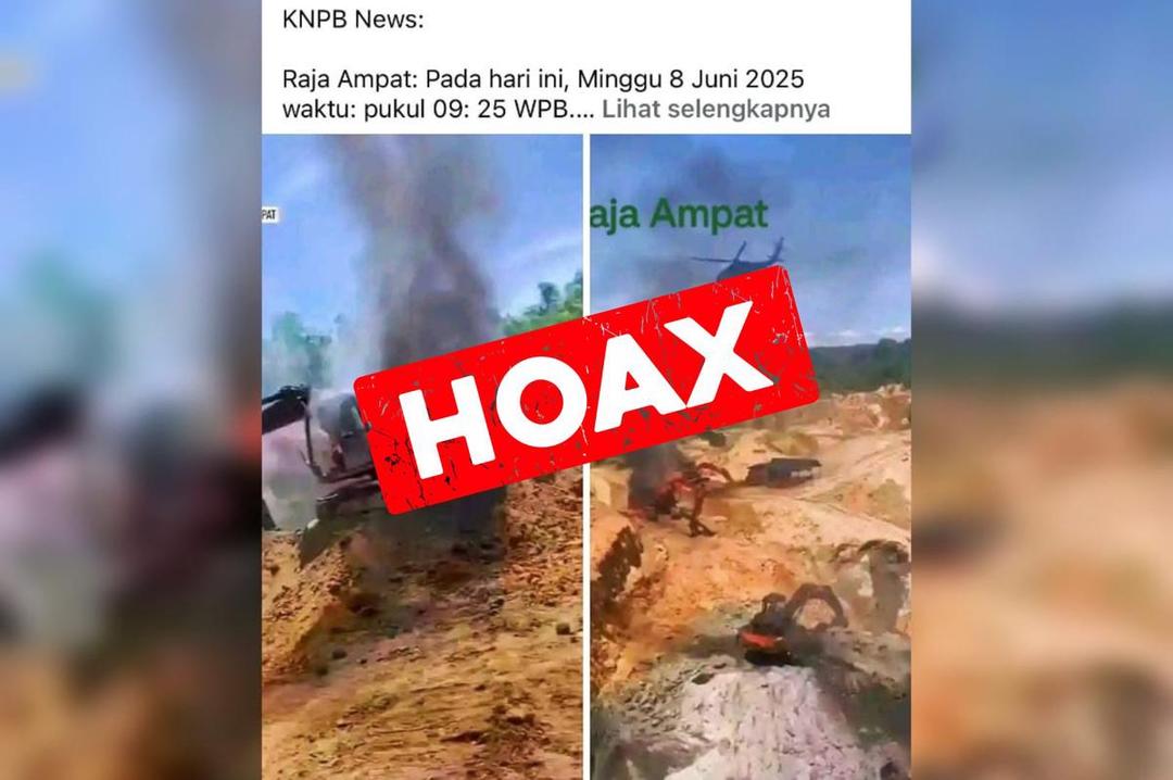 [CEK FAKTA] Beredar Foto dan Video Pembakaran Alat Berat Milik Perusahaan Tambang Nikel di Raja Ampat