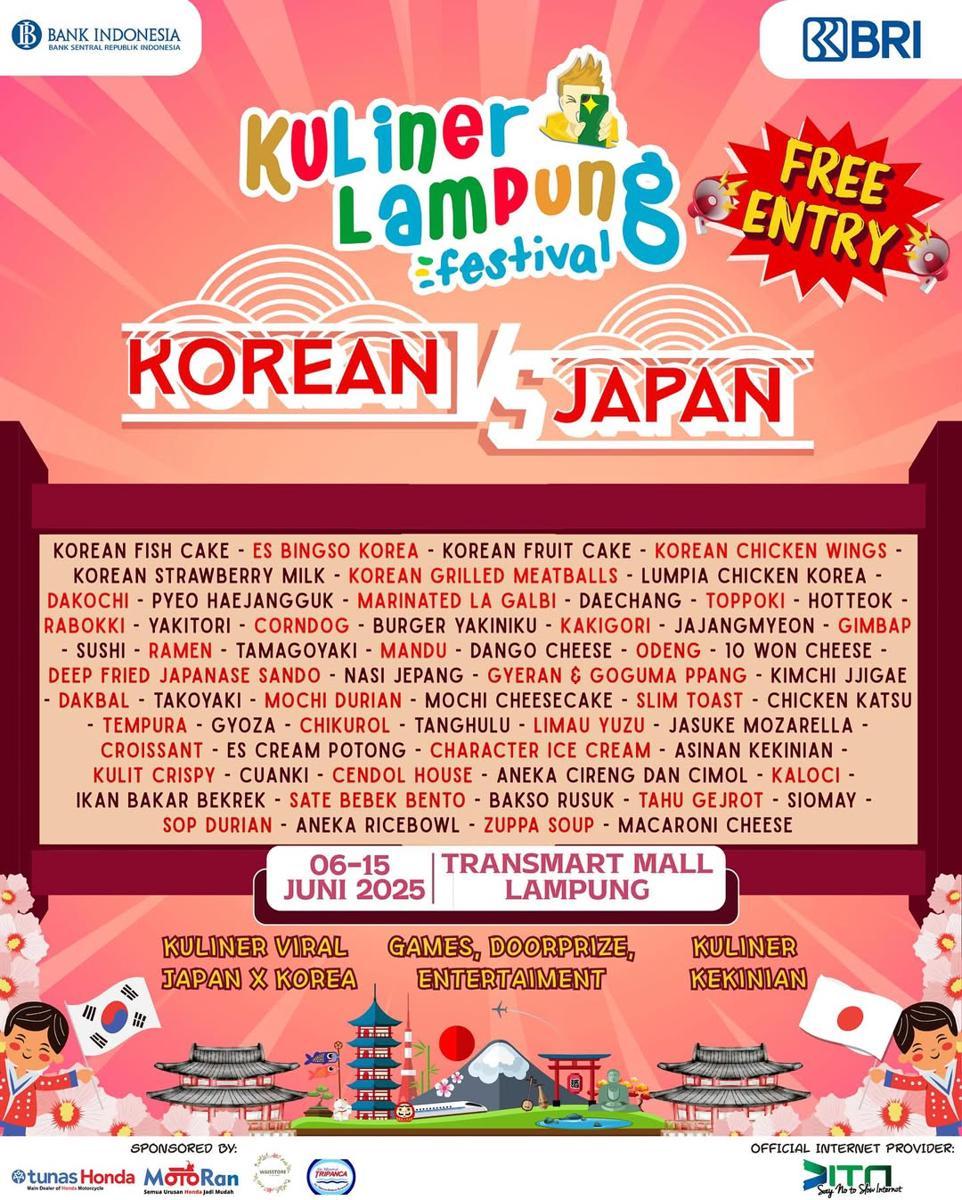 Adu Lezat Korea VS Jepang di Festival Kuliner Transmart Lampung