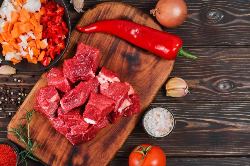gambar daging kambing dan aneka bumbu (freepik.com/ededchechin)