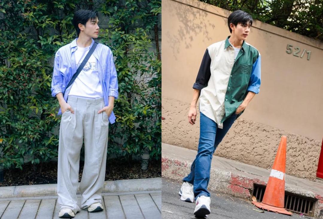 9 Rekomendasi Outfit Pakai Kemeja ala Fourth Nattawat, Youthful Calm