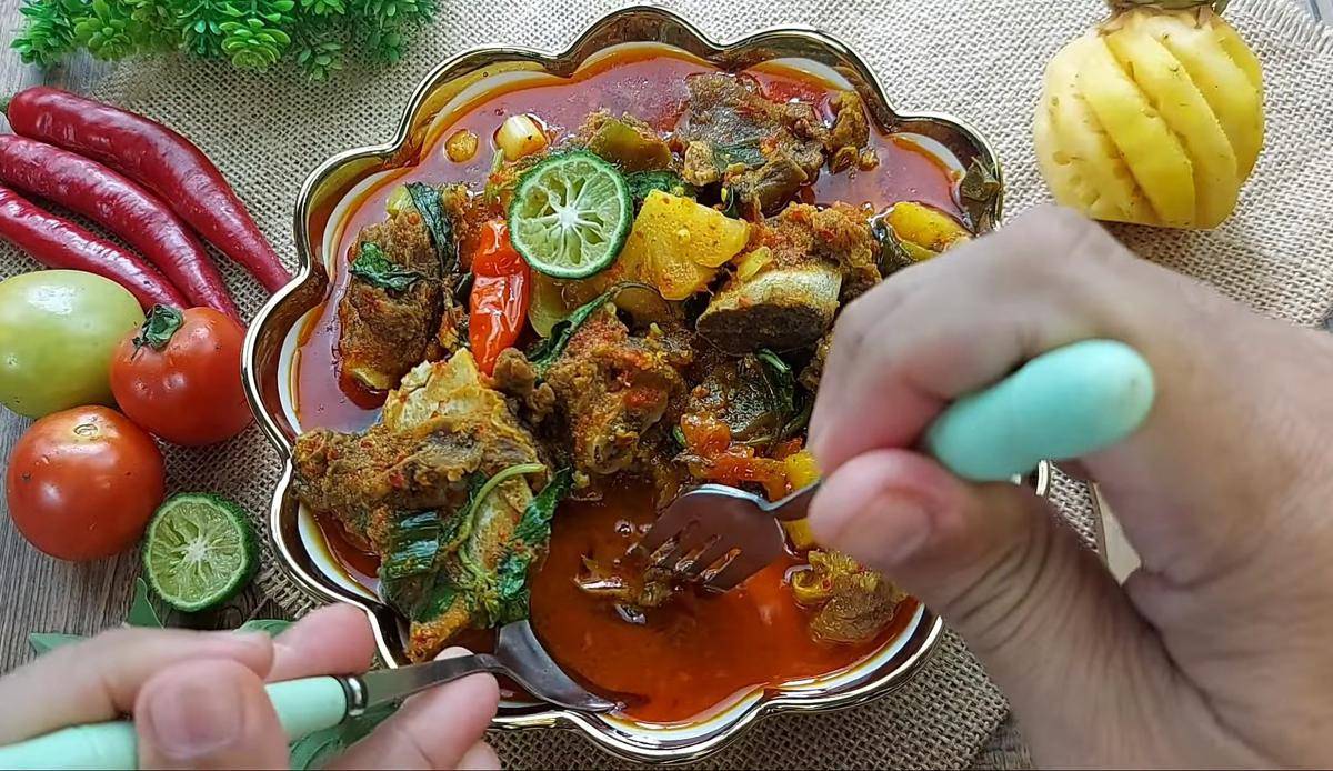 ilustrasi pindang tulang iga sapi khas Palembang (YouTube.com/Resep Abi)
