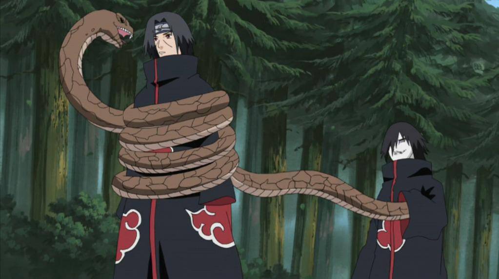 Itachi vs Orochimaru (Dok. Pierrot Studio/Naruto Shippuden)