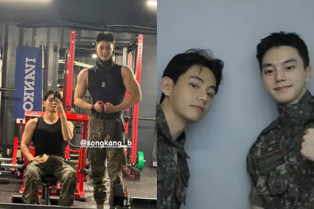 7 Potret Akrab V BTS dan Song Kang Pas Wajib Militer, Pangling Banget!