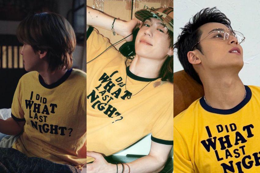 8 Idol KPop Kembaran Pakai Kaos I Did What Last Night, Lagi Ngetren!