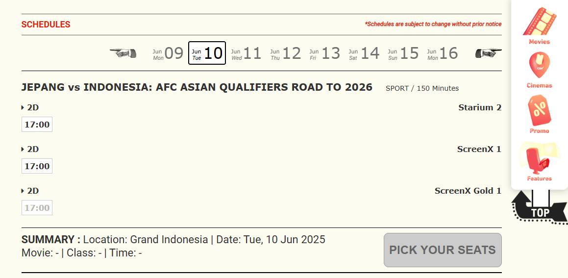 nobar Timnas di CGV