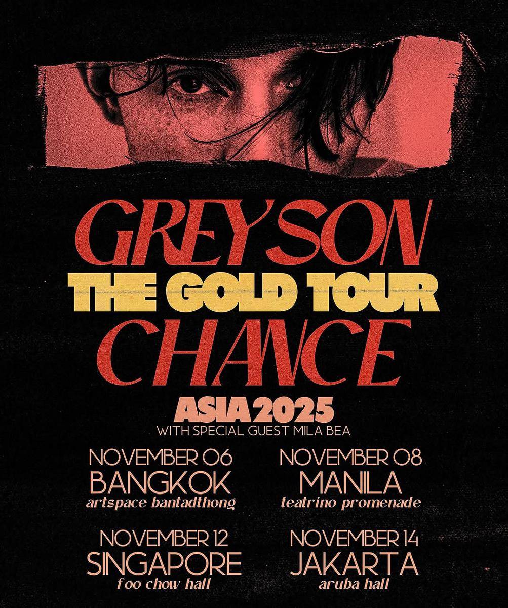 poster konser Greyson Chance di Asia Tenggara (instagram.com/greysonchance)
