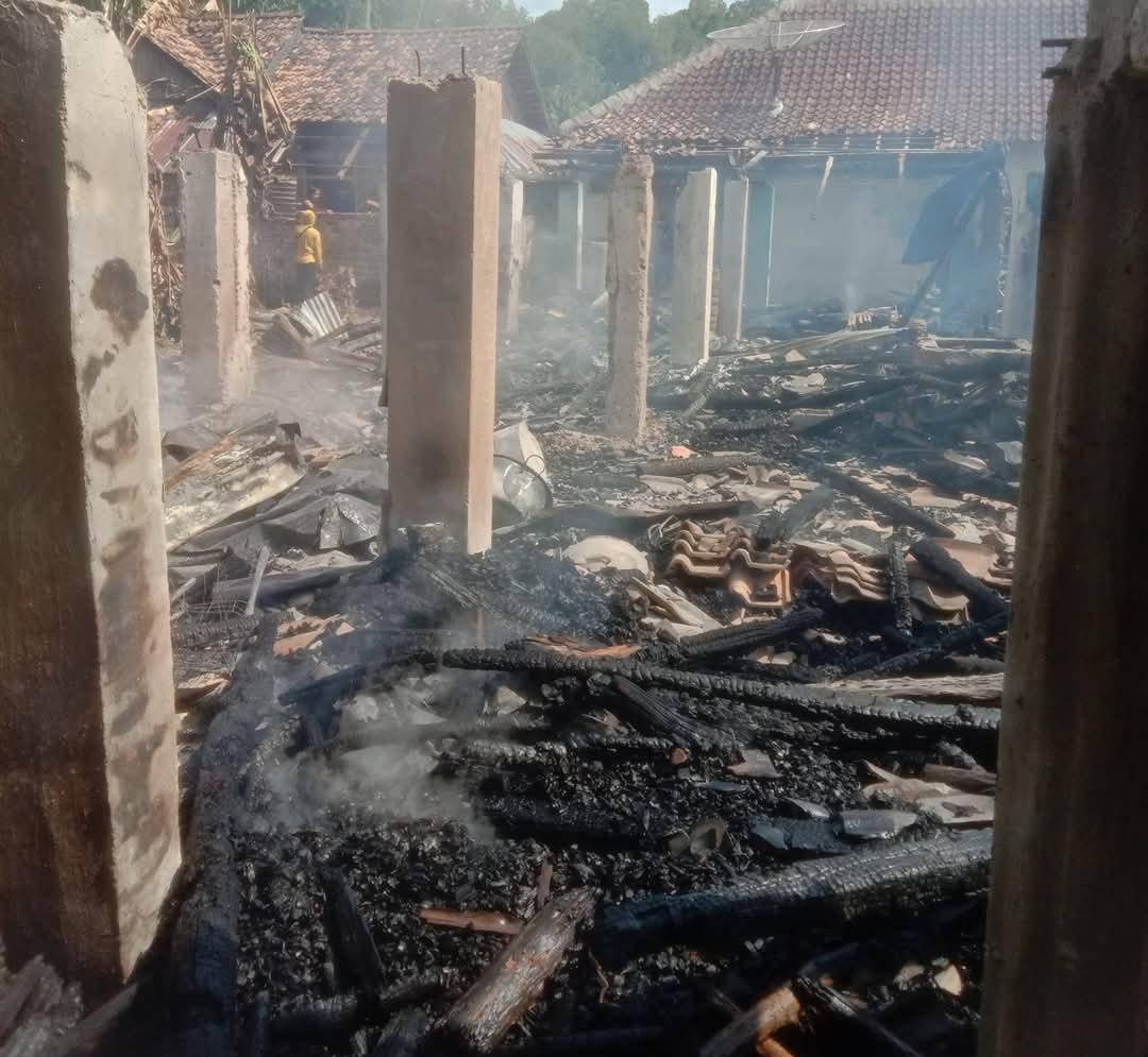 Kondisi kebakaran di Desa Sukaraja II, Kecamatan Muaradua. (Dok. Istimewa)