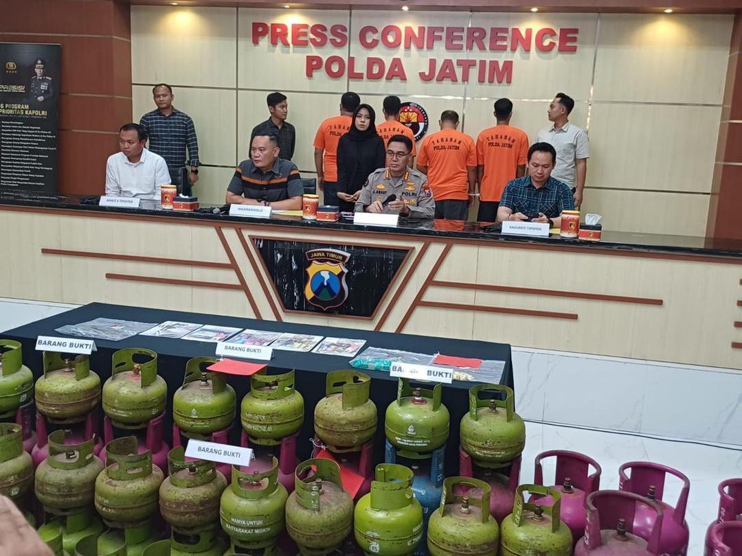 Polda Jatim Tangkap 4 Pengoblos LPG Subsidi, Raih Untung Rp384 Juta dalam 4 Bulan