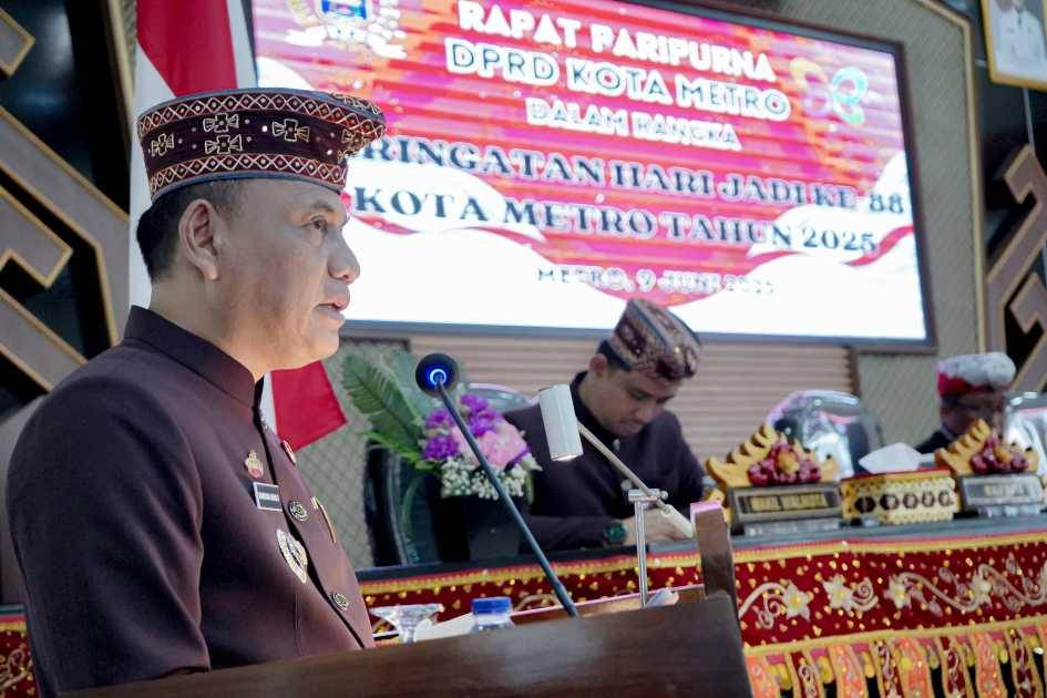 Rapat Paripurna DPRD Kota Metro Dalam Rangka Peringatan Hari Jadi Kota Metro ke-88 Tahun