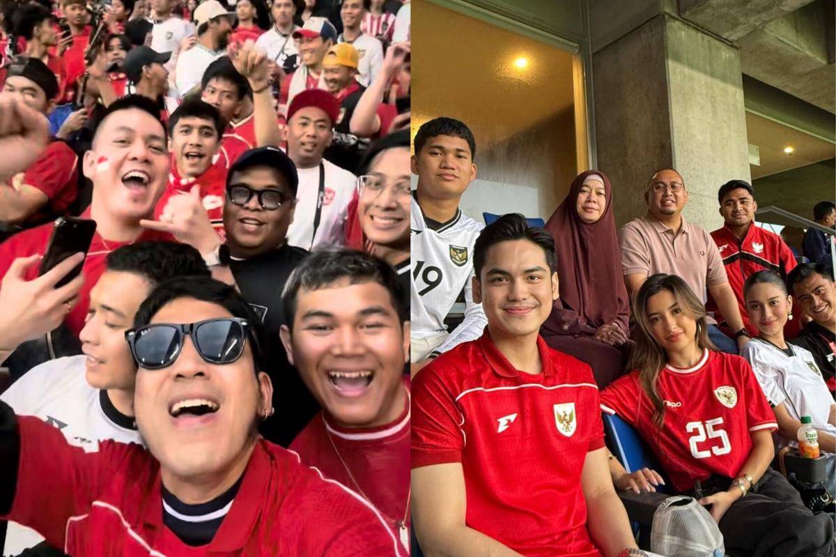 Artis nonton Timnas di Jepang (instagram.com/desta80s) | (instagram.com/andre_rosiade)