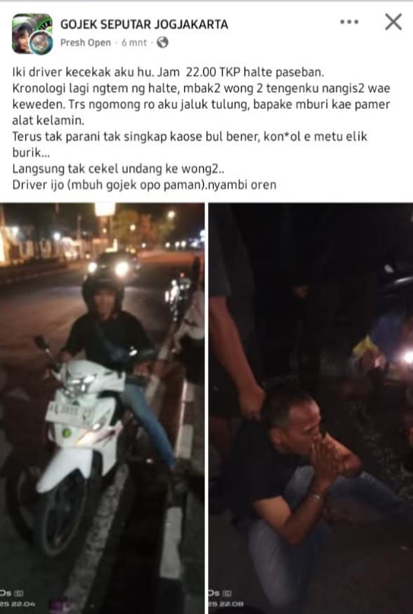 Viral, Driver Ojol Pamer Kelamin ke Perempuan di Halte Paseban Bantul