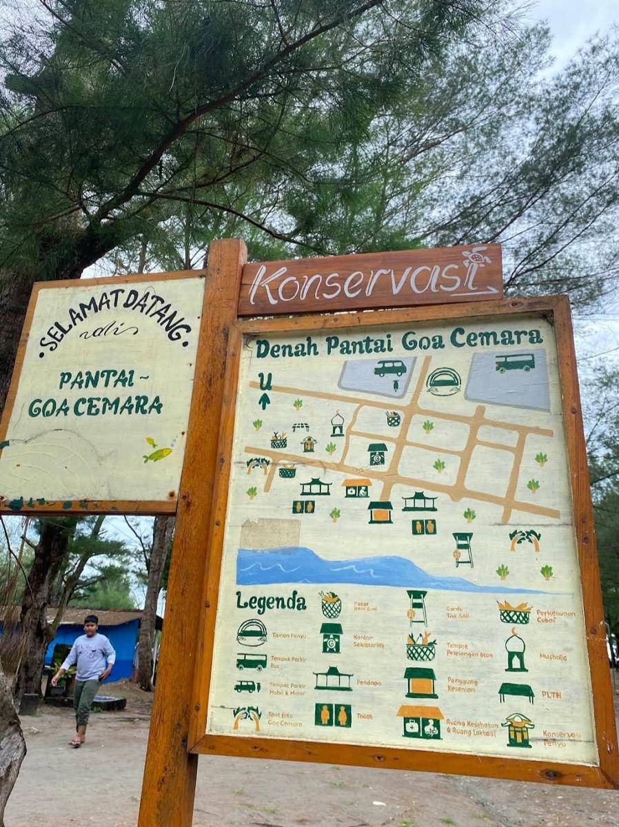 Rute menuju pantai goa cemara (google.com/maps/Annisa Nurul Febriyani)
