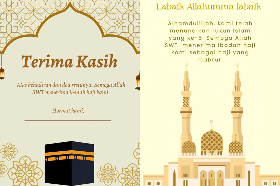 7 Ide Kartu Ucapan Souvenir Haji, Penuh Rasa Syukur dan Doa Baik!