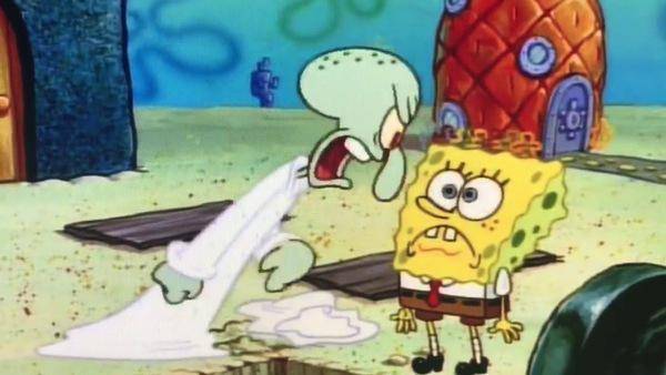 cuplikan episode Squidward the Unfriendly Ghost