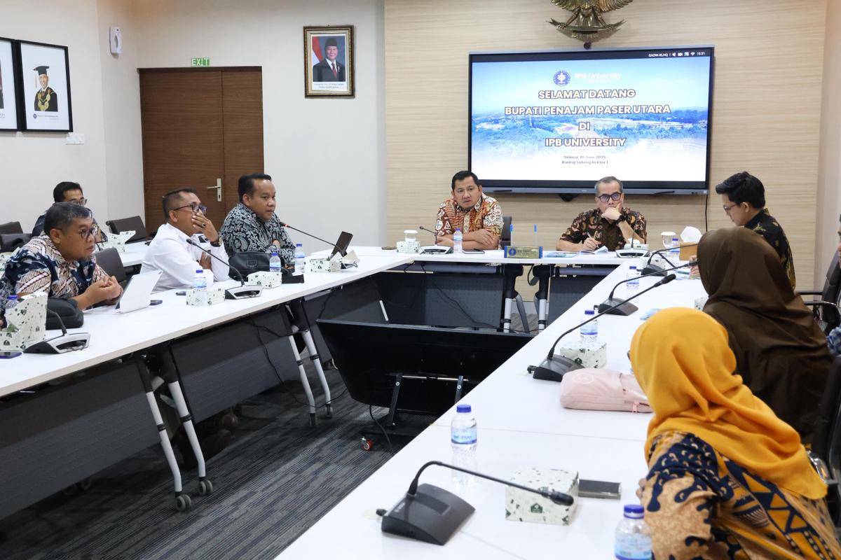 Bupati PPU, Mudyat Noor dan Wakil Rektor Iskandar Siregar berdiskusi bersama dengan pejabat PPU dan IPB (IDN Times/Ervan)