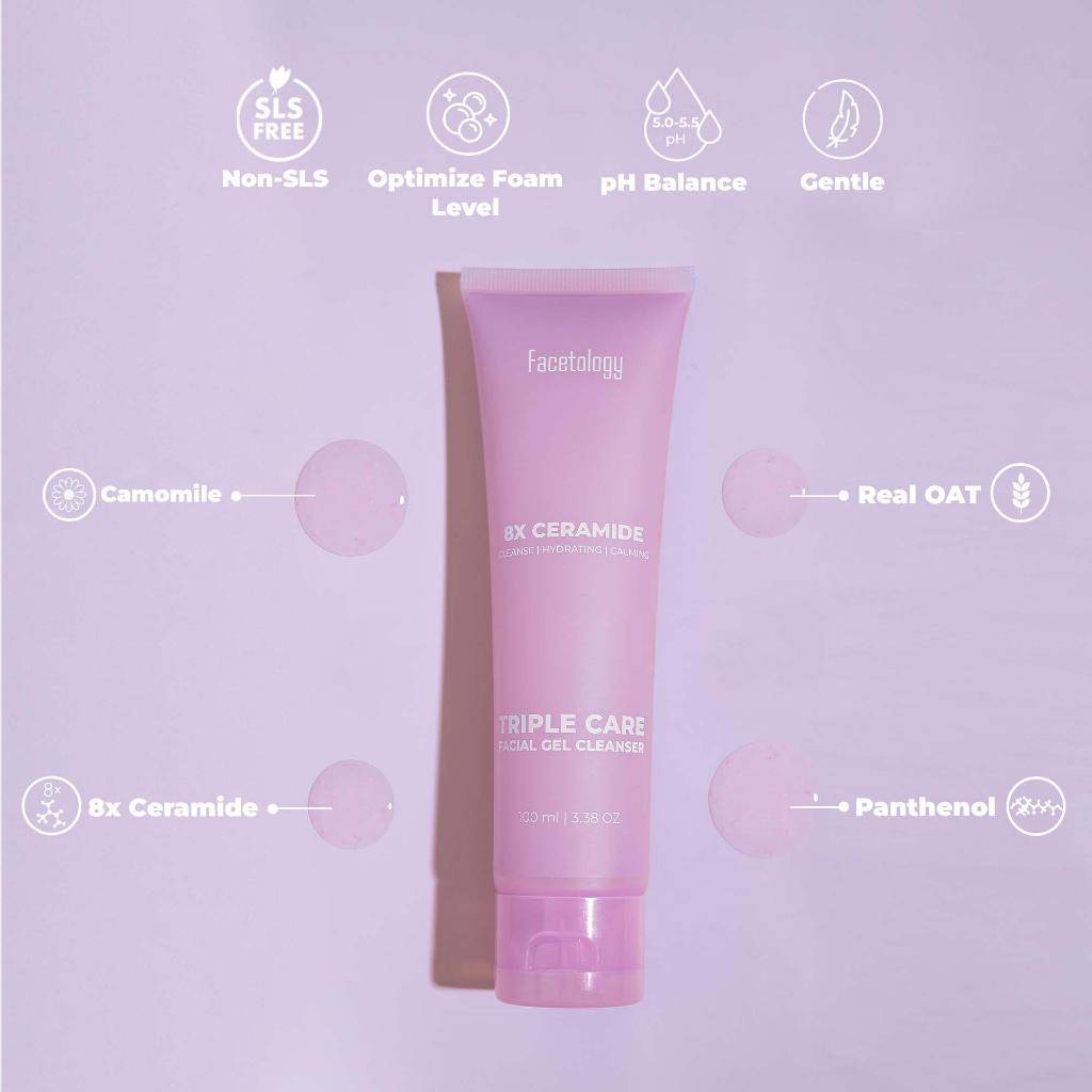 Facetology Triple Care Facial Gel Cleanser (facetology.id)