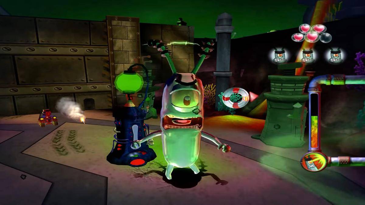cuplikan gameplay SpongeBob Creature from the Krusty Krab (dok. THQ/SpongeBob Creature from the Krusty Krab)
